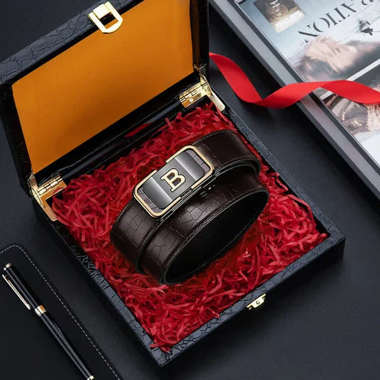 Men's Leather Automatic Buckle Belt (BUY 1 GET 1 FREE)