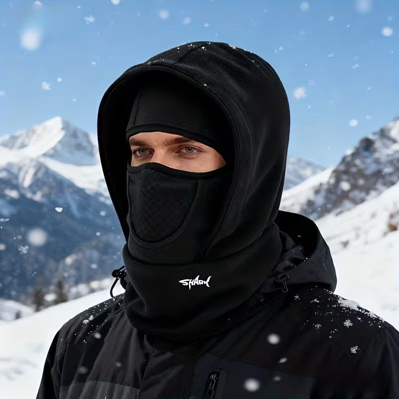 Balaclava Winter Double Layer Hood Protection with Shark Letter Print 🔥🔥(BUY 1 GET 1 FREE)
