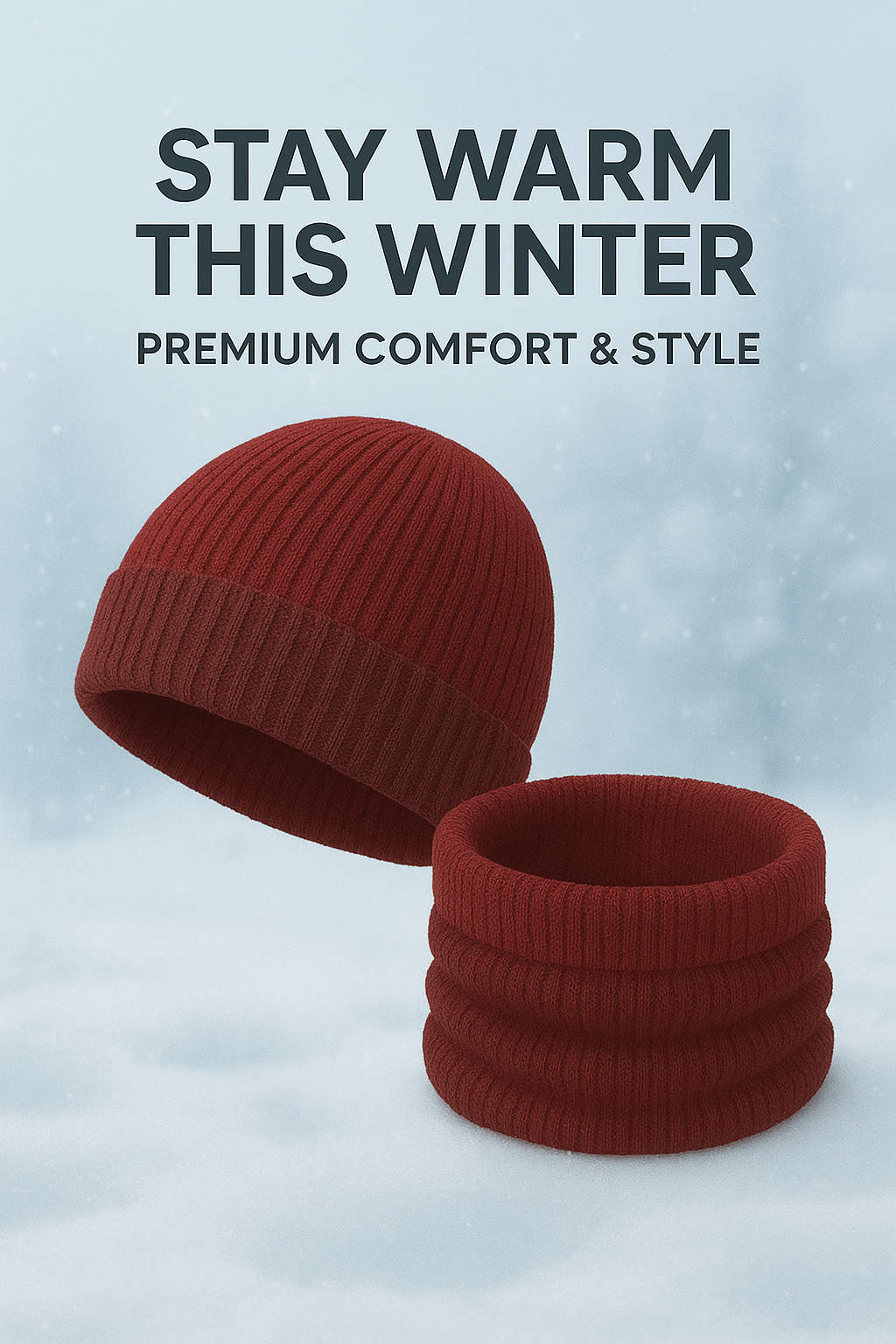 Attractive Woolen Head & Neck Caps (Snow Proof) BUY 1 GET 1 FREE