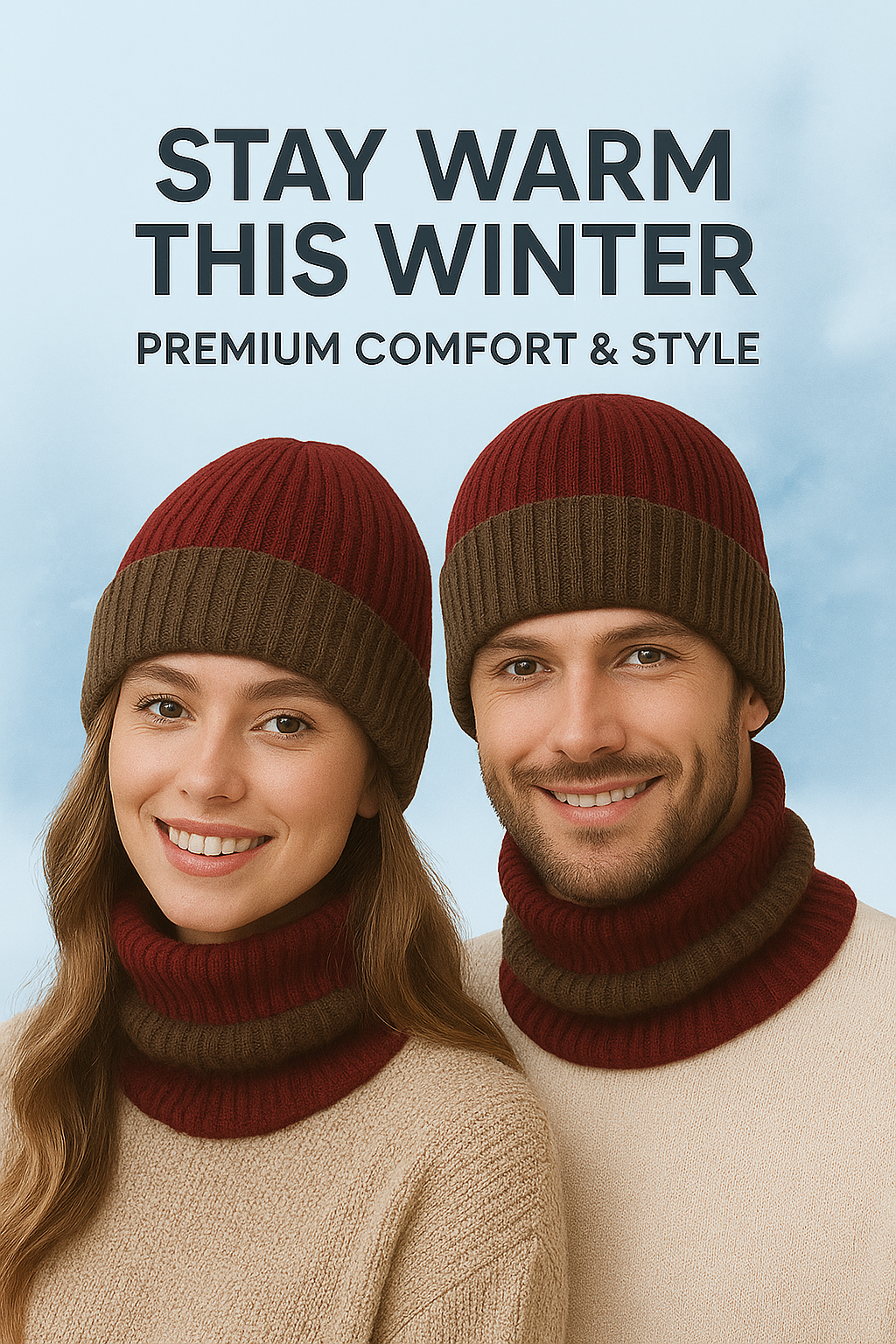 Attractive Woolen Head & Neck Caps (Snow Proof) BUY 1 GET 1 FREE