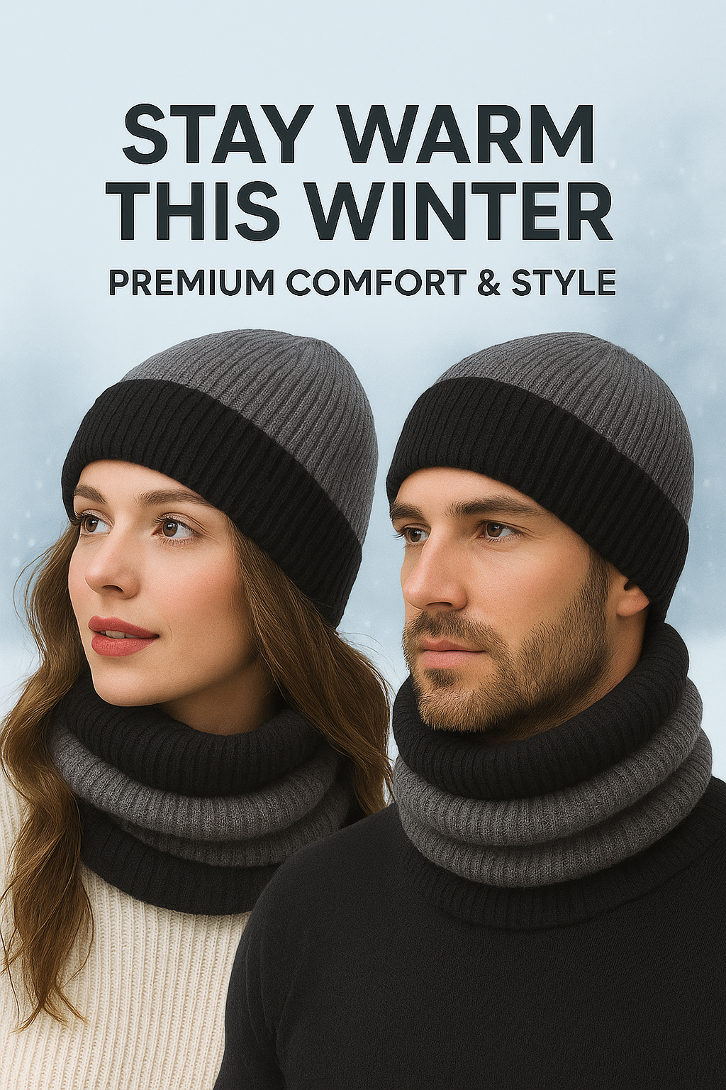 Attractive Woolen Head & Neck Caps (Snow Proof) BUY 1 GET 1 FREE