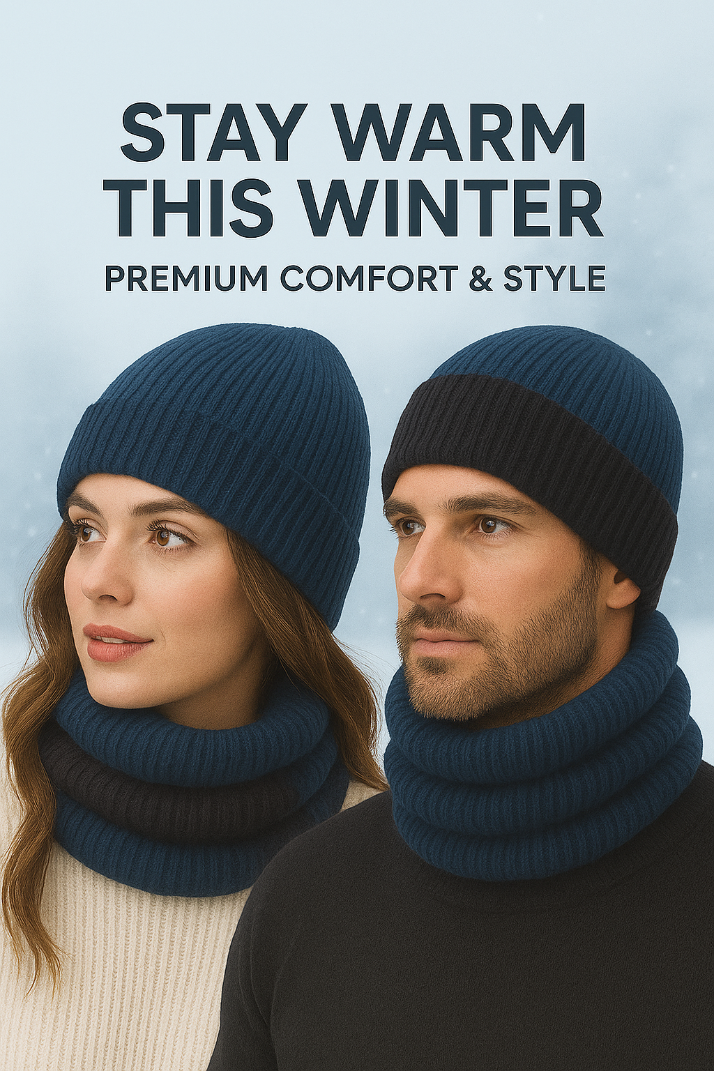Attractive Woolen Head & Neck Caps (Snow Proof) BUY 1 GET 1 FREE
