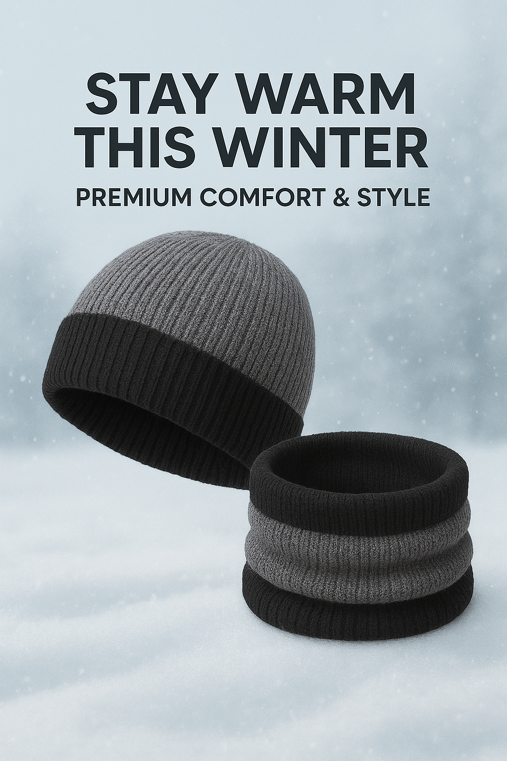 Attractive Woolen Head & Neck Caps (Snow Proof) BUY 1 GET 1 FREE
