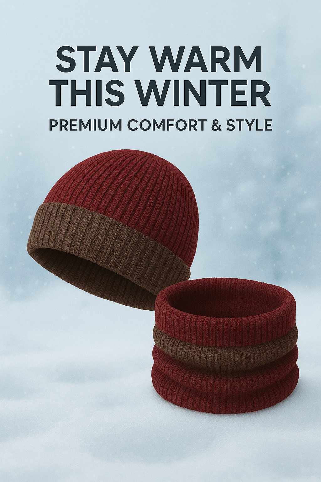 Attractive Woolen Head & Neck Caps (Snow Proof) BUY 1 GET 1 FREE