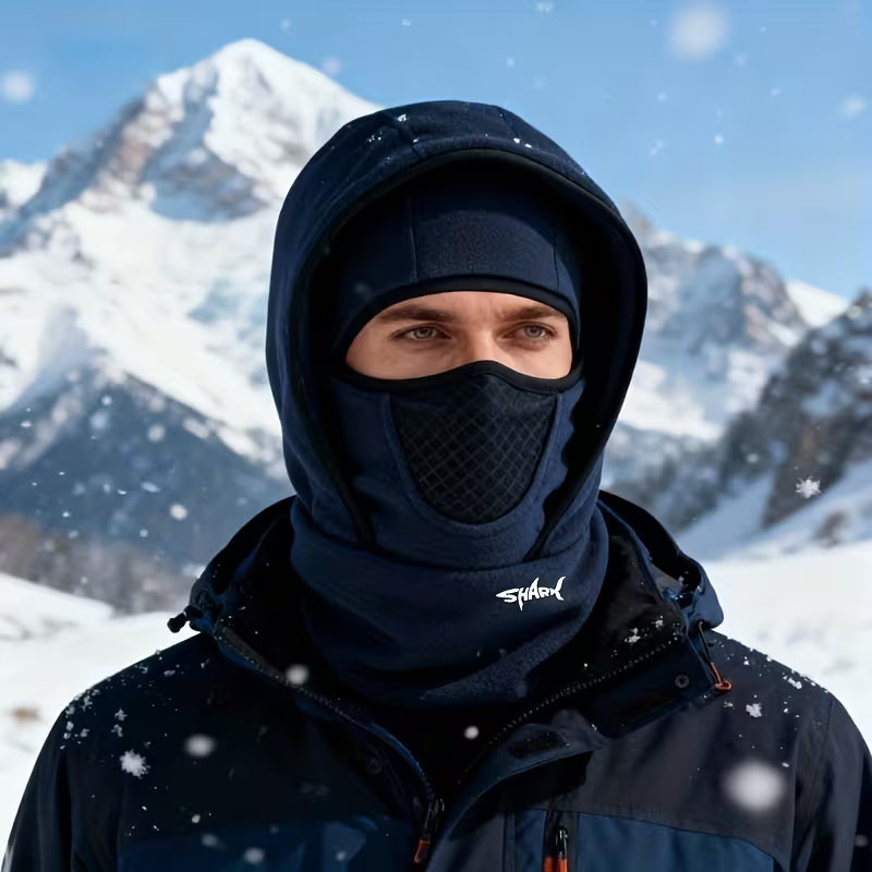 Balaclava Winter Double Layer Hood Protection with Shark Letter Print 🔥🔥(BUY 1 GET 1 FREE)